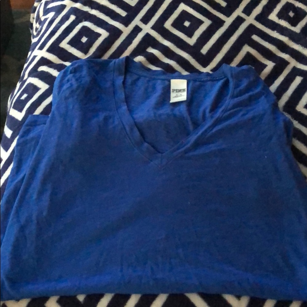 Victoria Secret blue short sleeve sleepwear shirt